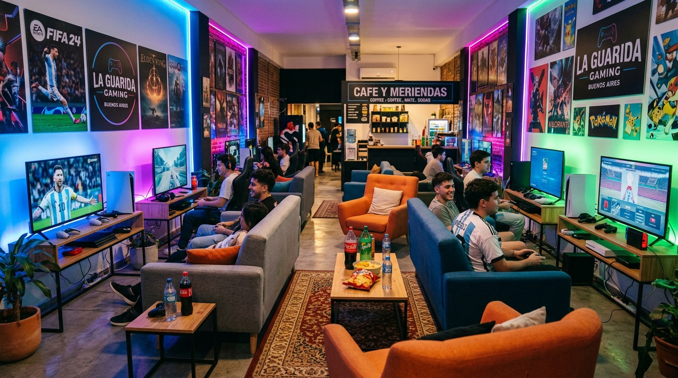 Zona de consolas y lounge